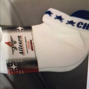 COPY - Cheer tab ankle socks - royal blue - shoe size Sm